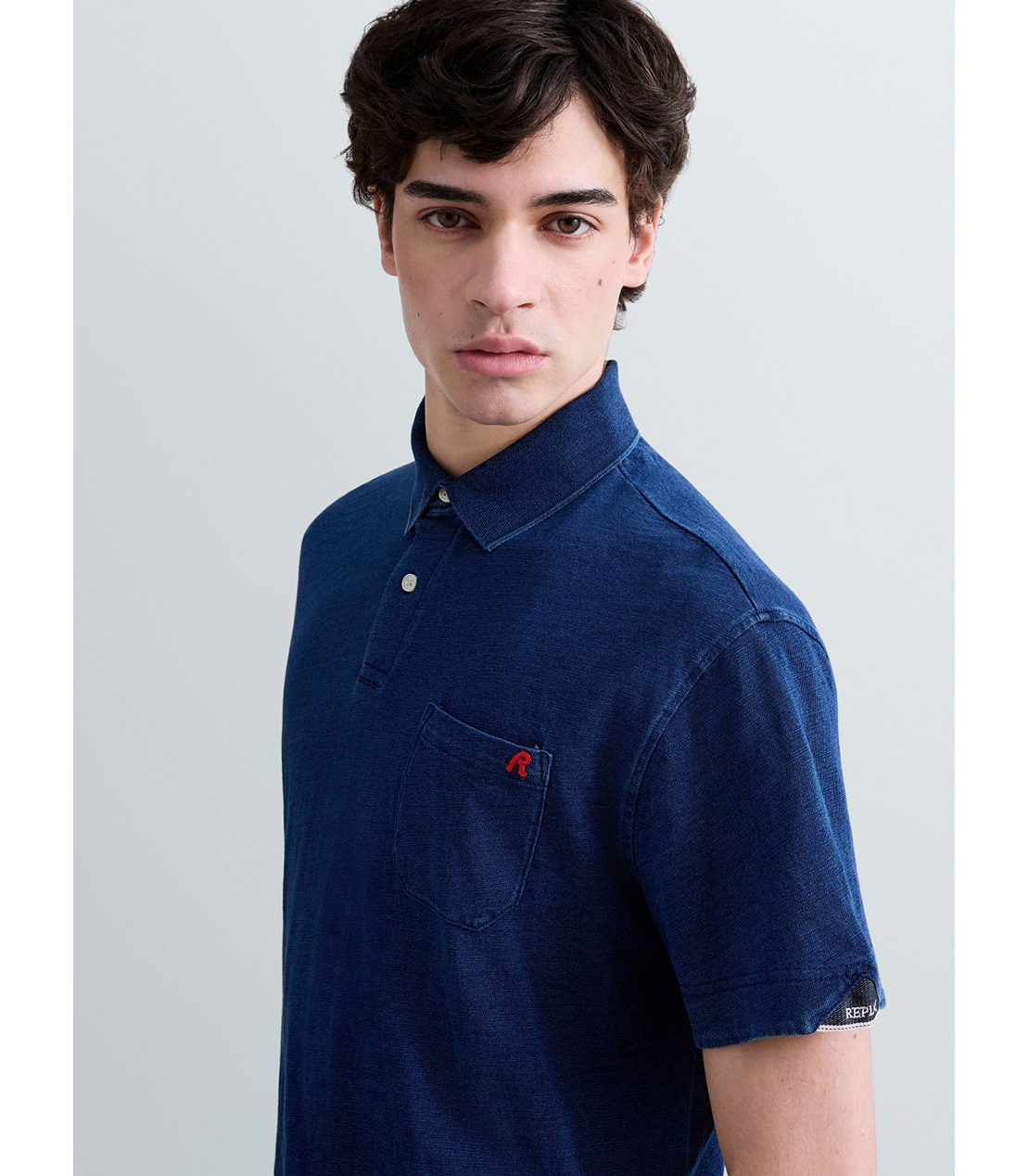 デニムウォッシュポロシャツ 詳細画像 インディゴ 5